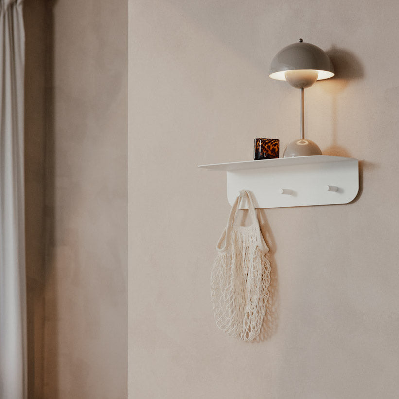 Perchero de pared Milano con estante y ganchos-2