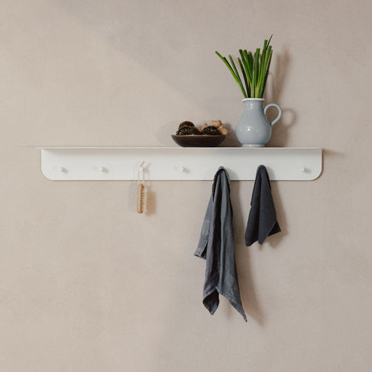 Perchero de pared Milano con estante y ganchos-1
