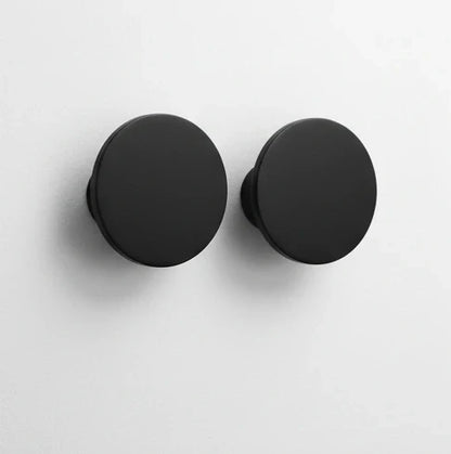 Percha individual pared Palermo, negro mate redonda-5
