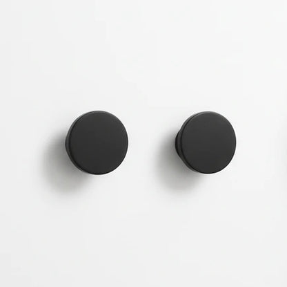 Percha individual pared Palermo, negro mate redonda-4