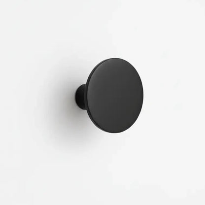 Percha individual pared Palermo, negro mate redonda-2