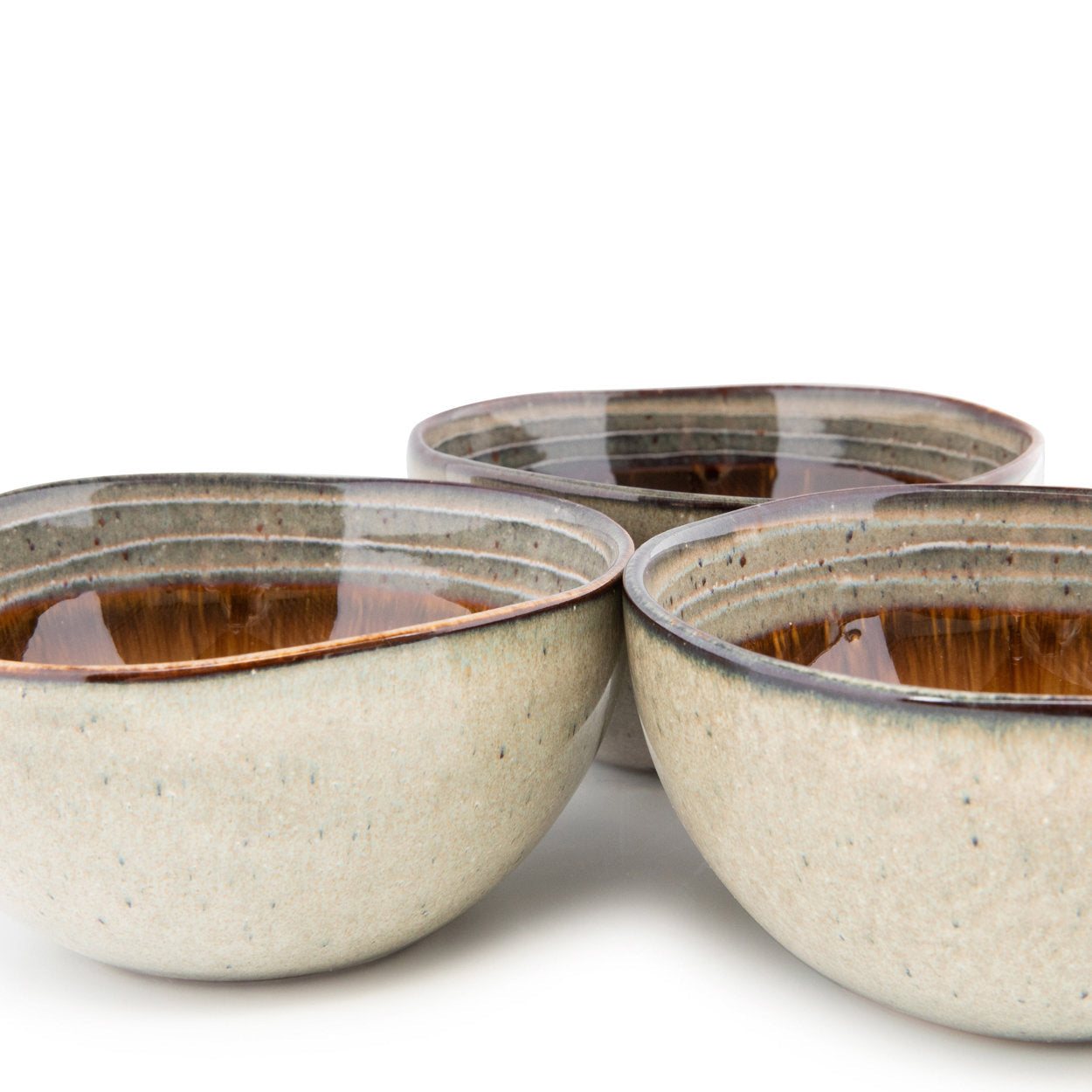 Pack de 4 Taças de Cereais Comporta em Grés Craquelé — Ø 13 × 6 cm