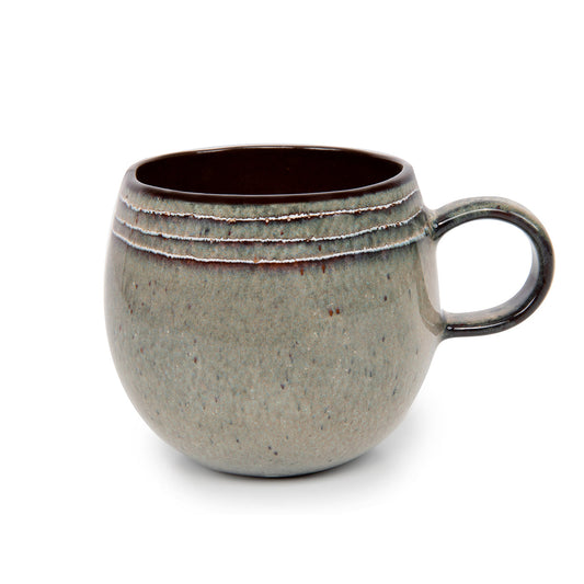 Caneca Comporta em Grés Craquelé, Multicor — L