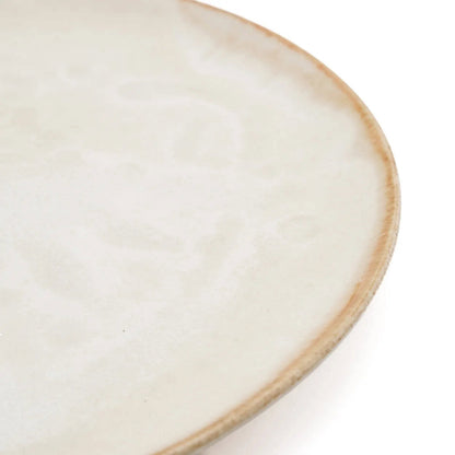 Pack de 6 Pratos de Salada Cascais em Grés com Aro Caramelo — Ø 22 cm