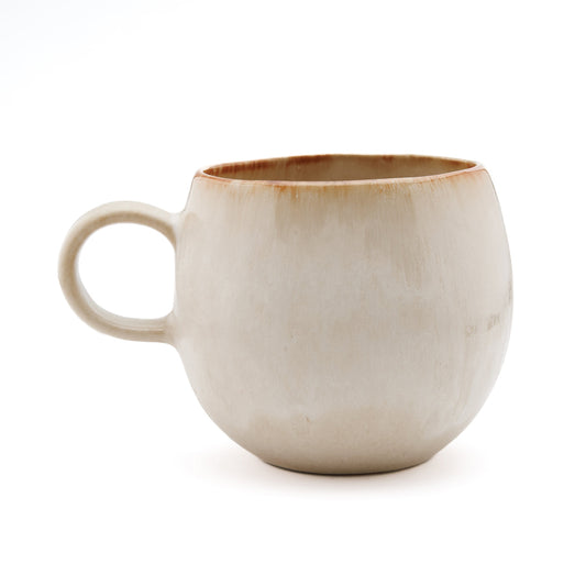 Caneca Cascais em Grés com Aro Caramelo — G