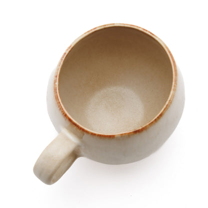 Cascais Stoneware Mug with Caramel Rim — L