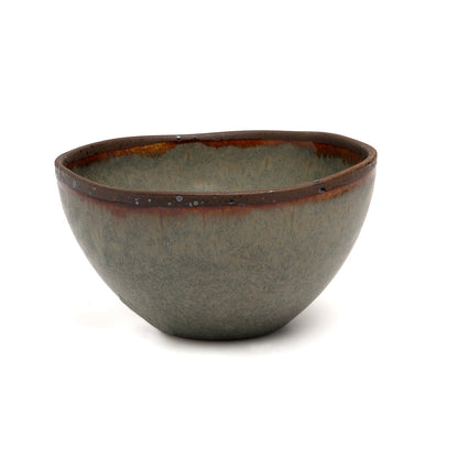 Cuenco de Cereales Côa de Gres Verde Musgo — Ø 15 × 8 cm