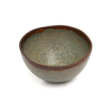Cuenco de Cereales Côa de Gres Verde Musgo — Ø 15 × 8 cm