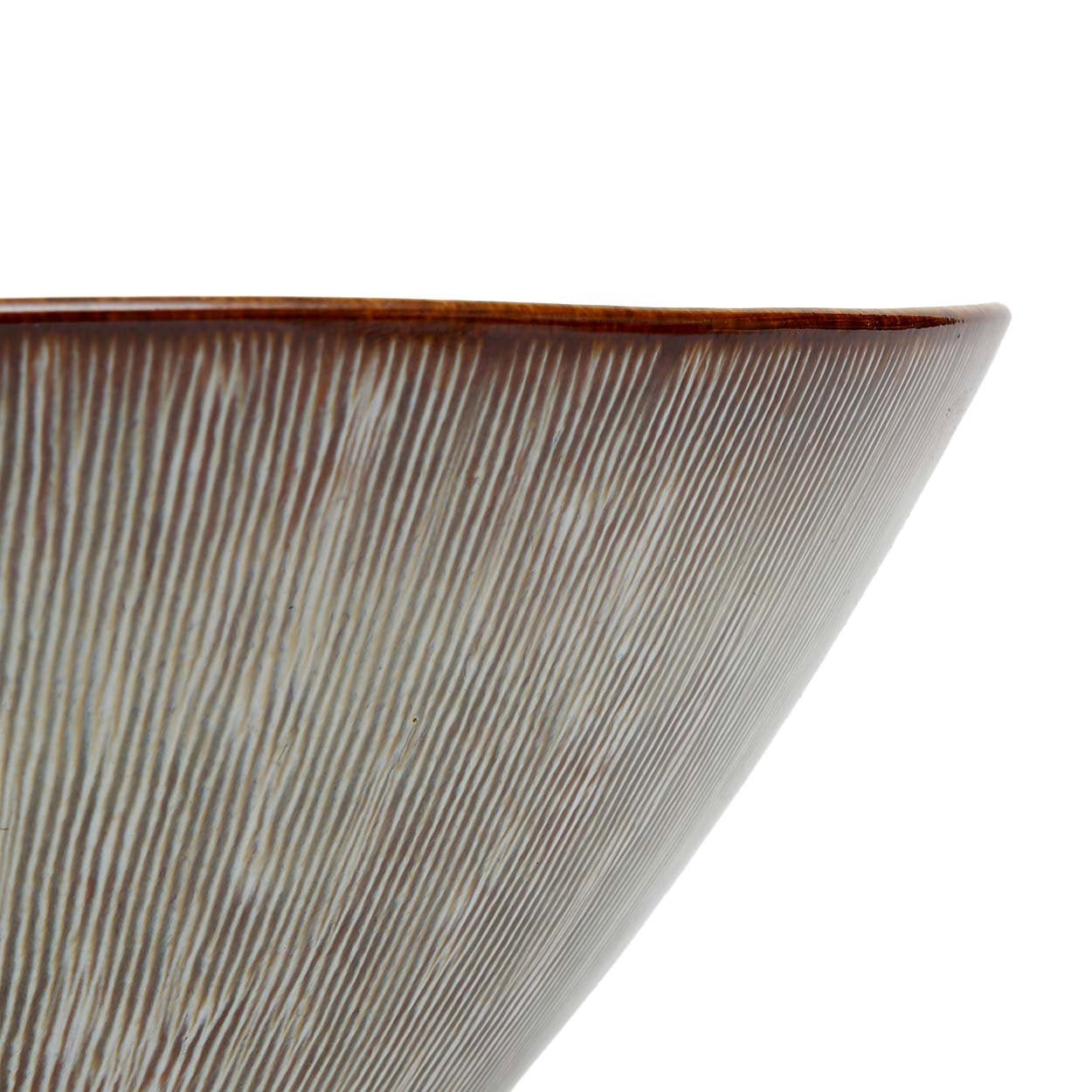 Taça de Servir Peniche em Grés Estriado — 19 × 19 × 8,5 cm