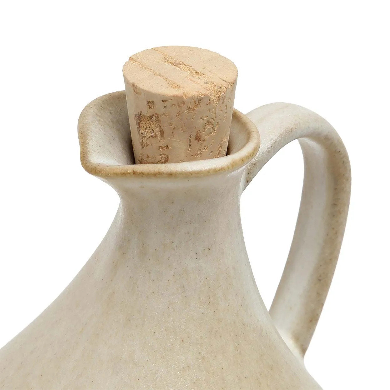 White Stoneware Olive Oil Bottle No. 80 — 16.5 cm
