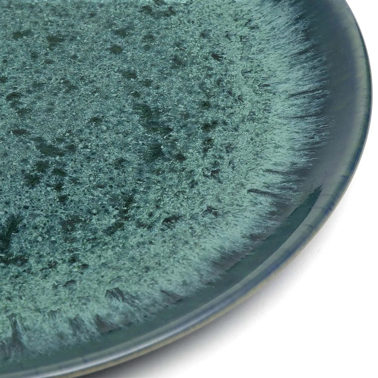 Pack de 6 Pratos de Jantar Aqua em Grés Azul-Água — Ø 28 cm