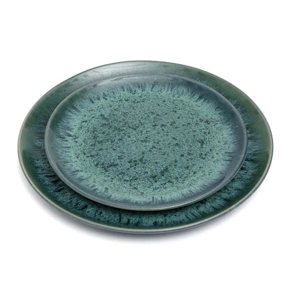 Pack de 6 Pratos de Salada Aqua em Grés Azul-Água — Ø 22 cm