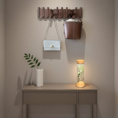 Verona Wall Hanger in Natural Wood — Scandinavian Folding Hanger