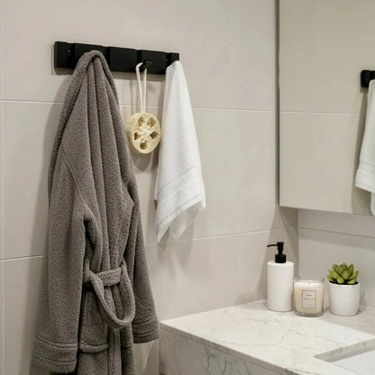Perchero de pared moderno Palermo - Perchero metal negro-3