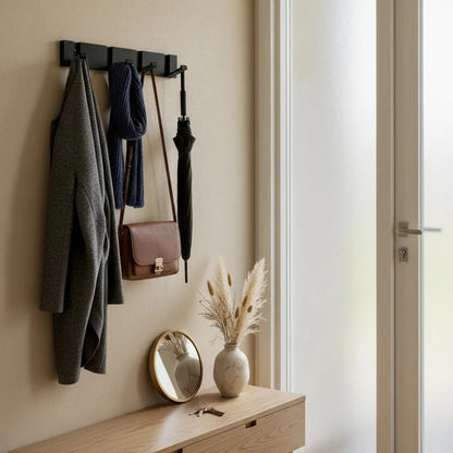 Perchero de pared moderno Palermo - Perchero metal negro-4