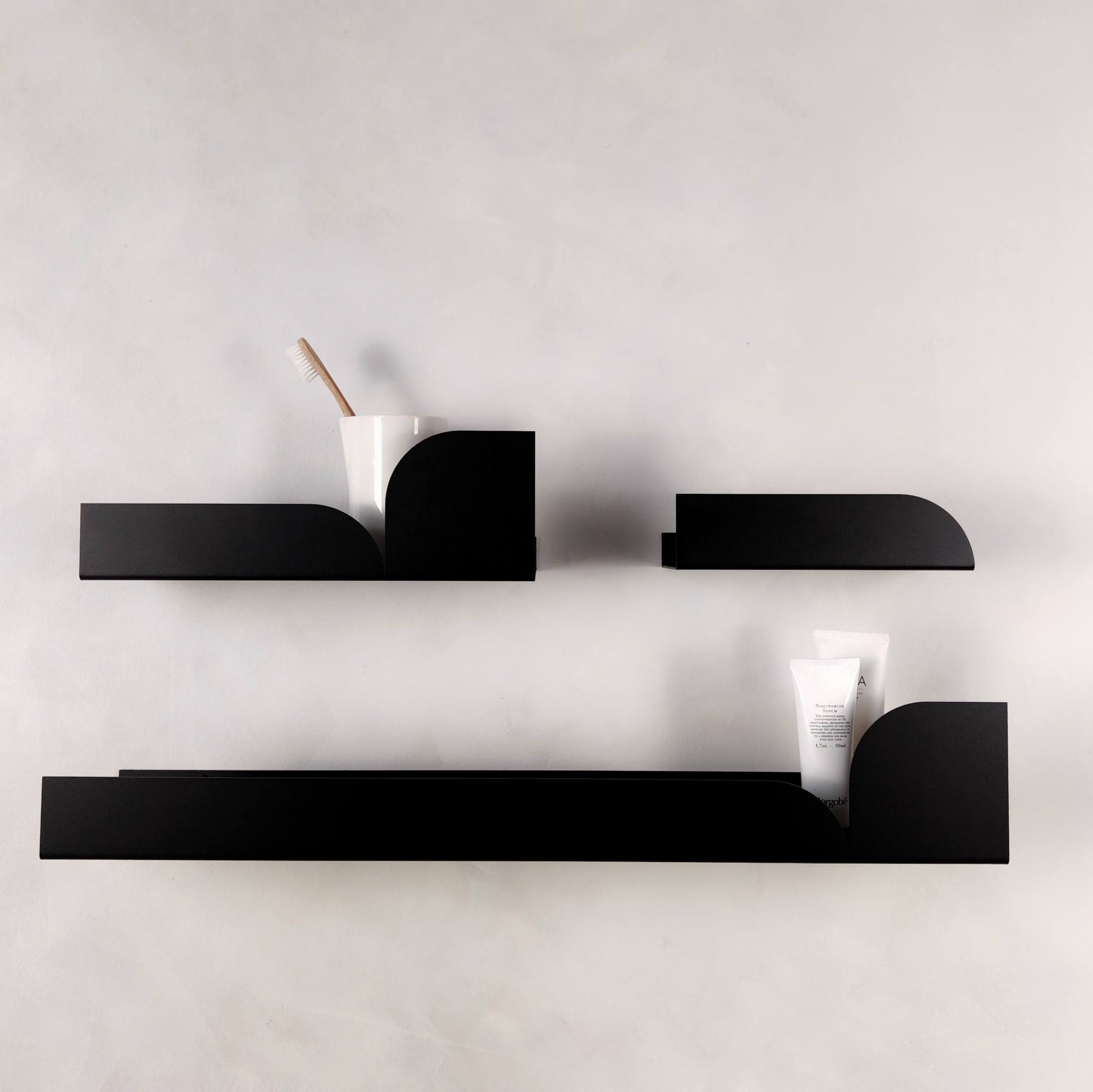 Estantería de pared metálica Torino – repisa flotante para baño y cocina-2