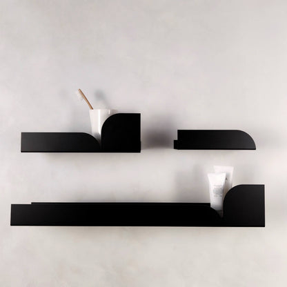 Estantería de pared metálica Torino – repisa flotante para baño y cocina-2