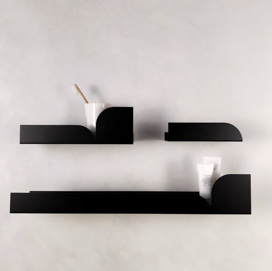 Estantería de pared metálica Torino – repisa flotante para baño y cocina-2