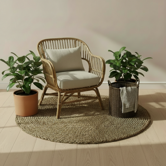 Tapete Mekong — Natural — Redondo 90 cm