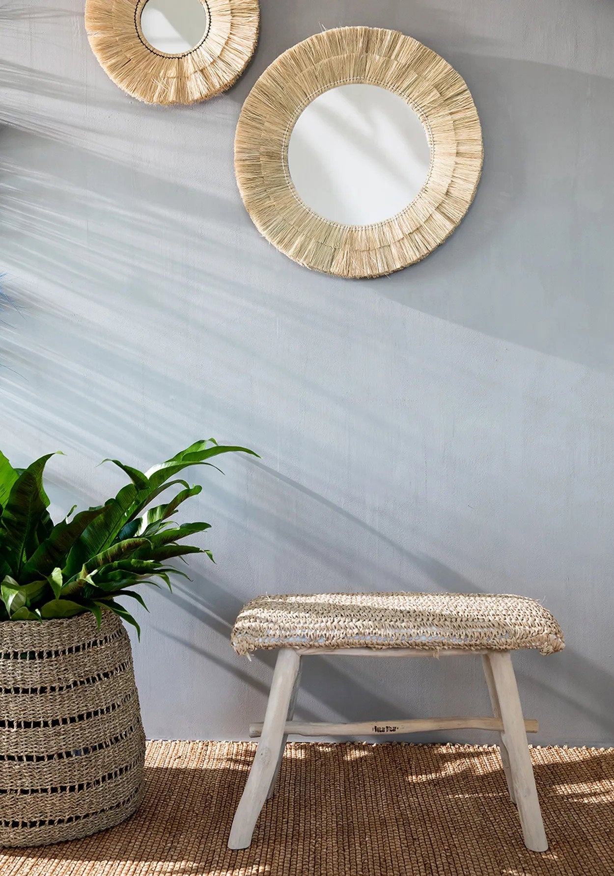 Mekong Tribal Rug — Natural — 260×180