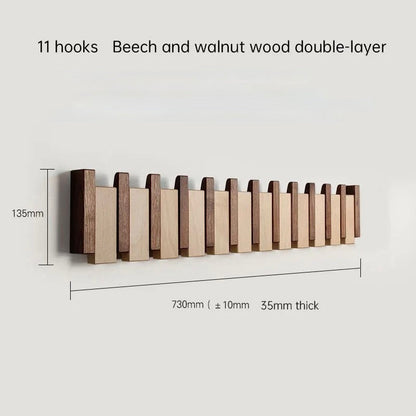 Verona Wall Hanger in Natural Wood — Scandinavian Folding Hanger