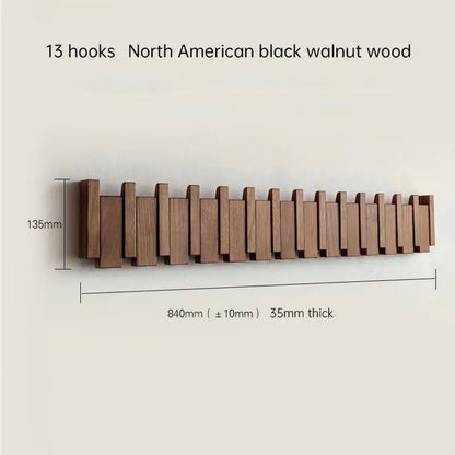 Verona Wall Hanger in Natural Wood — Scandinavian Folding Hanger