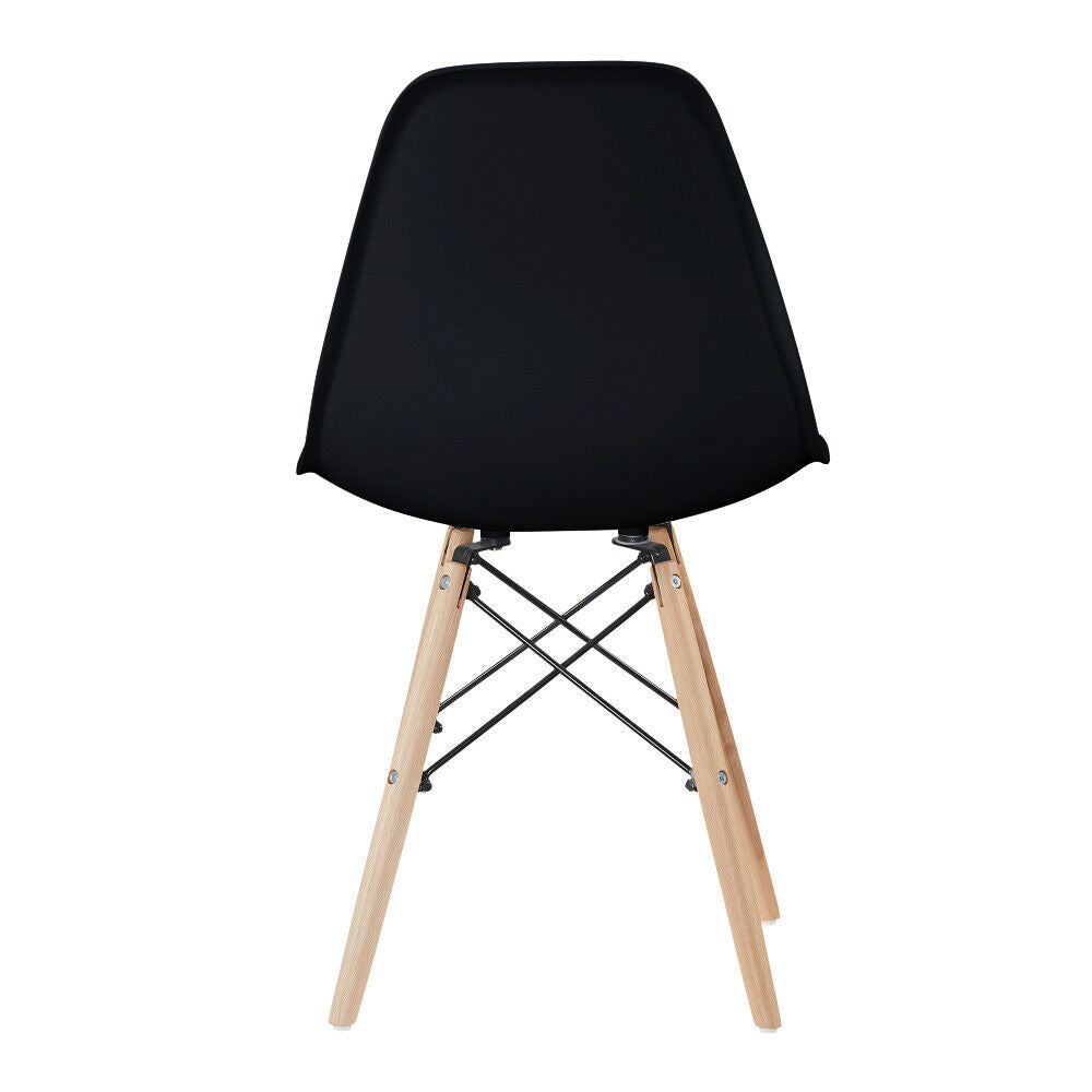 Cadeiras de jantar modernas preto — conjunto de 4
