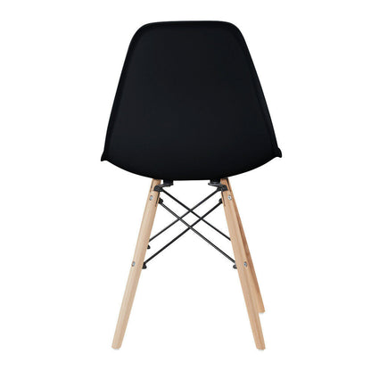Cadeiras de jantar modernas preto — conjunto de 4