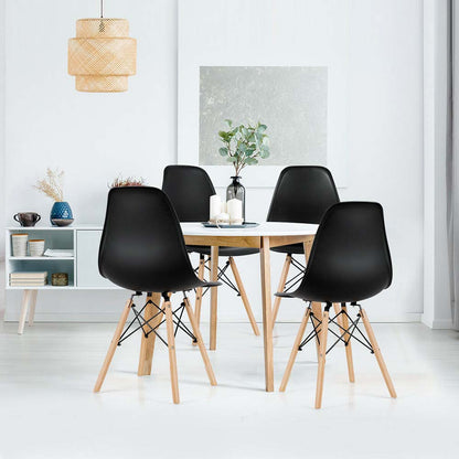 Cadeiras de jantar modernas preto — vista geral