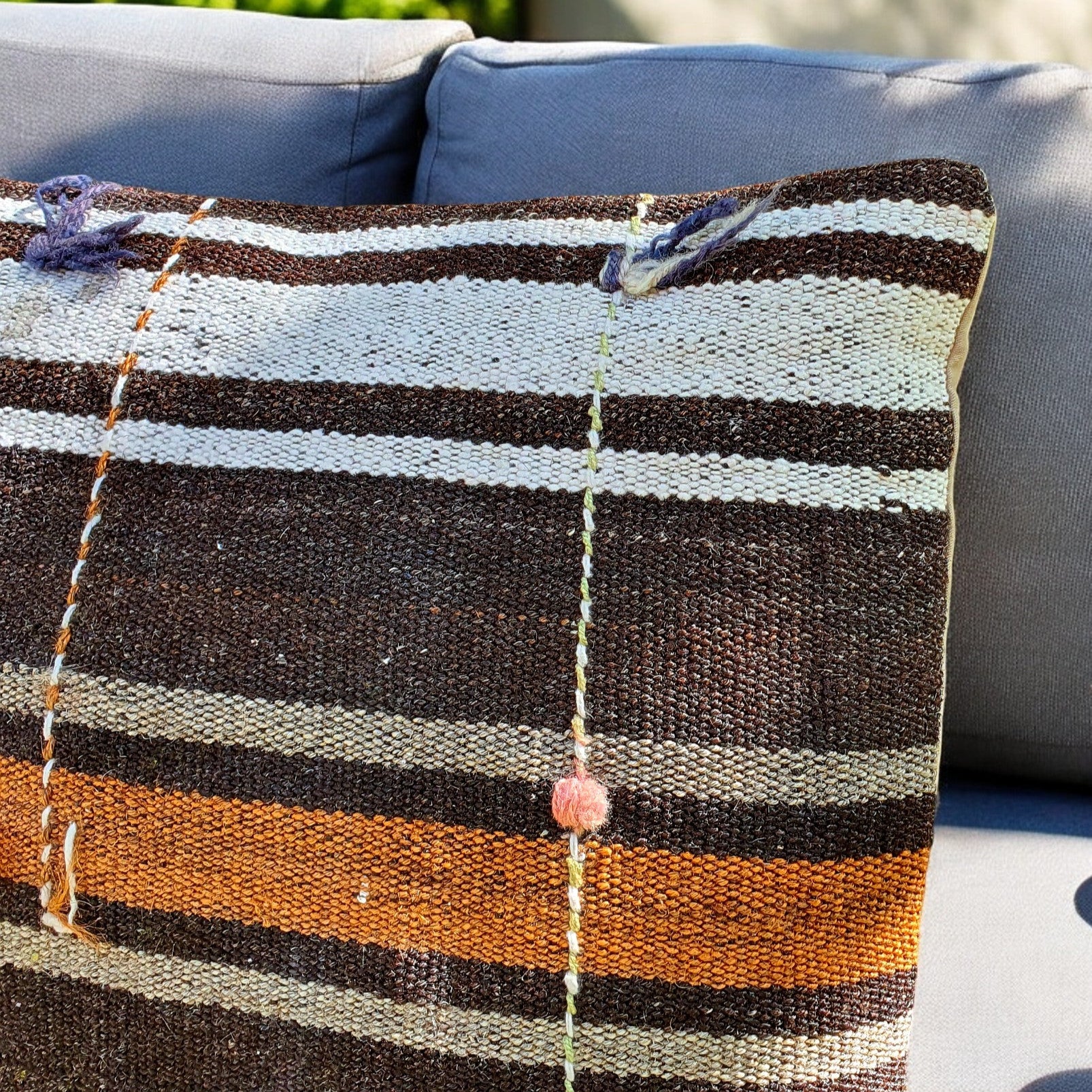 Capa almofada kilim boho — vista geral
