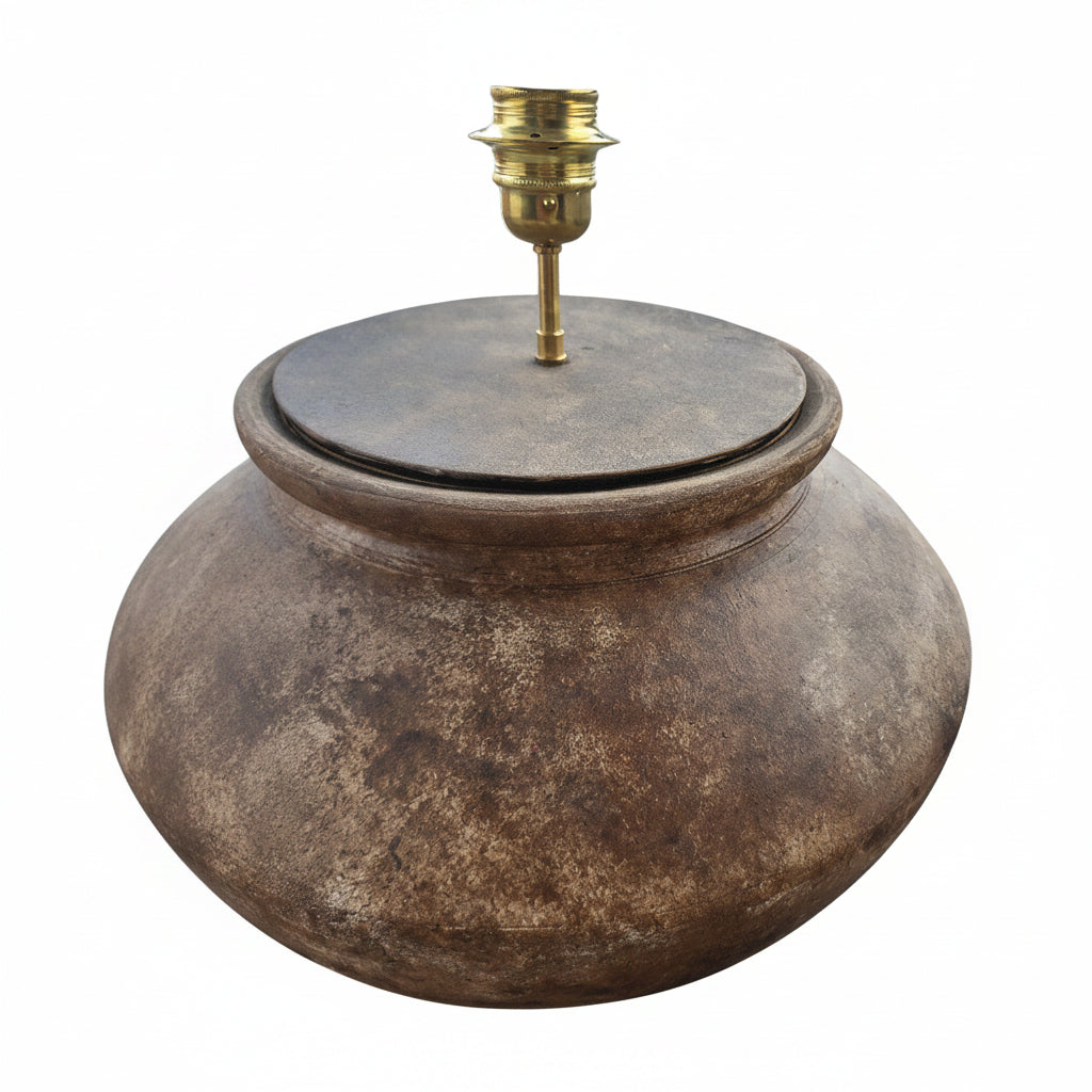 Candeeiro cerâmico Terra Calm — iluminação artesanal