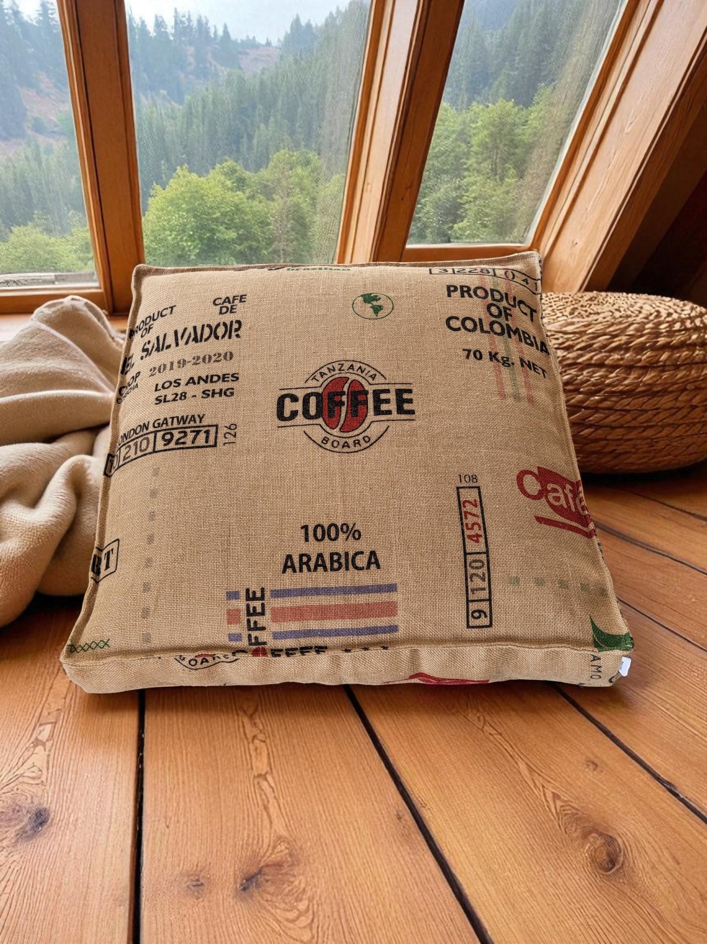 Pufe BICA saco de café — vista superior