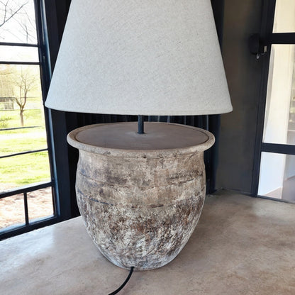 Luz de Barro terracota — detalhe do design