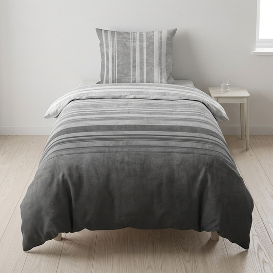 Capa de Edredão Moon Lights em micropercal cinzento, 140 × 220 cm