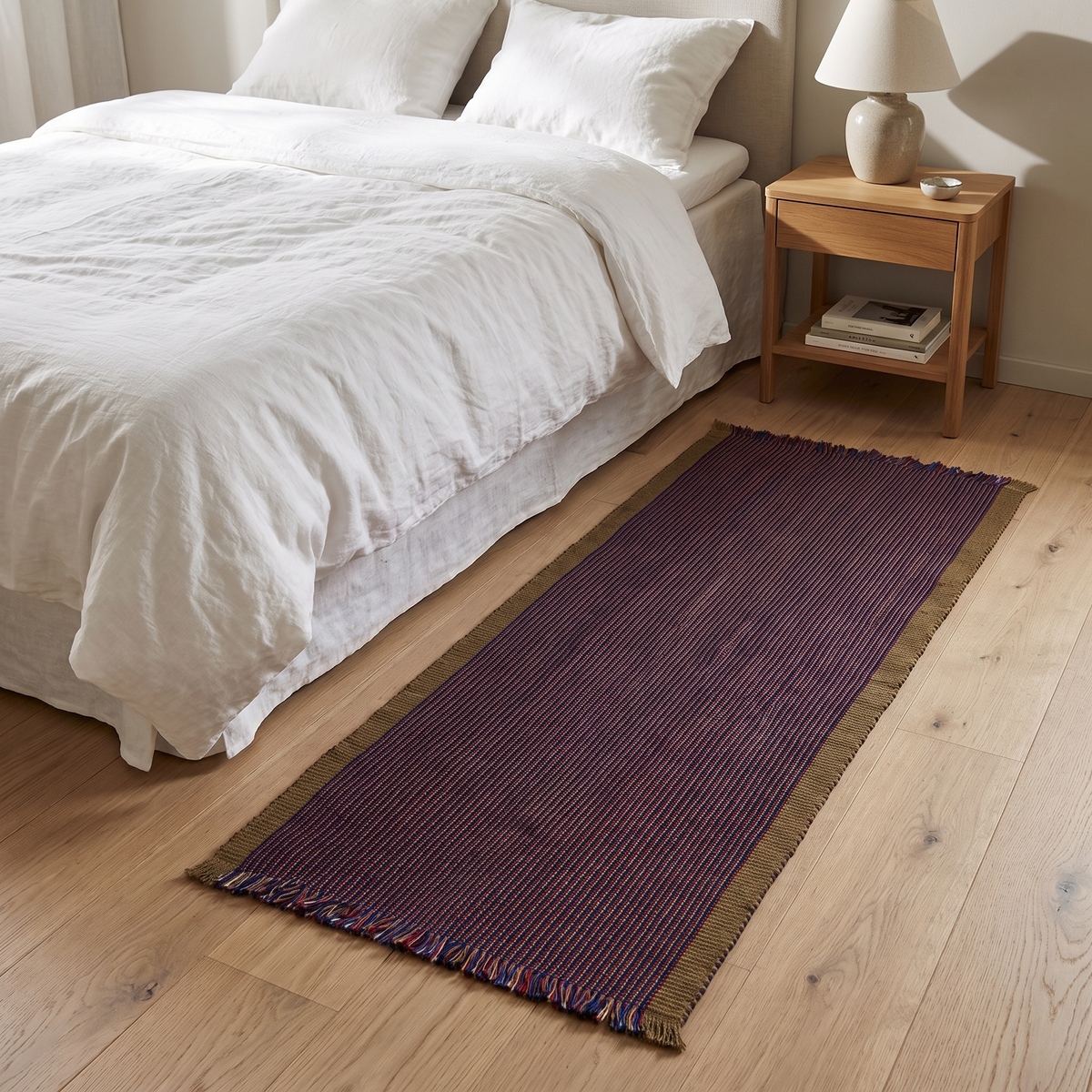Passadeira AtYourFeet em Algodão Tecido à Mão, Multicolor — 80 × 200 cm — ambiente