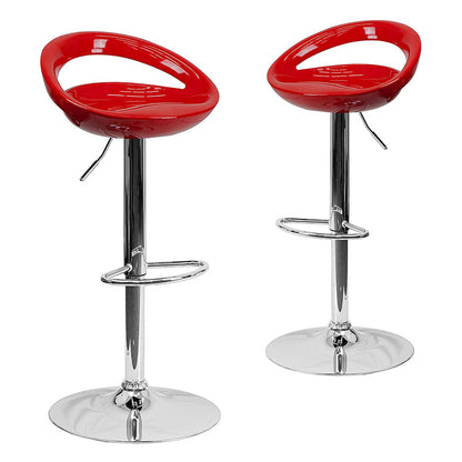 Conjunto 2 bancos de bar Kitti em bordô — design moderno