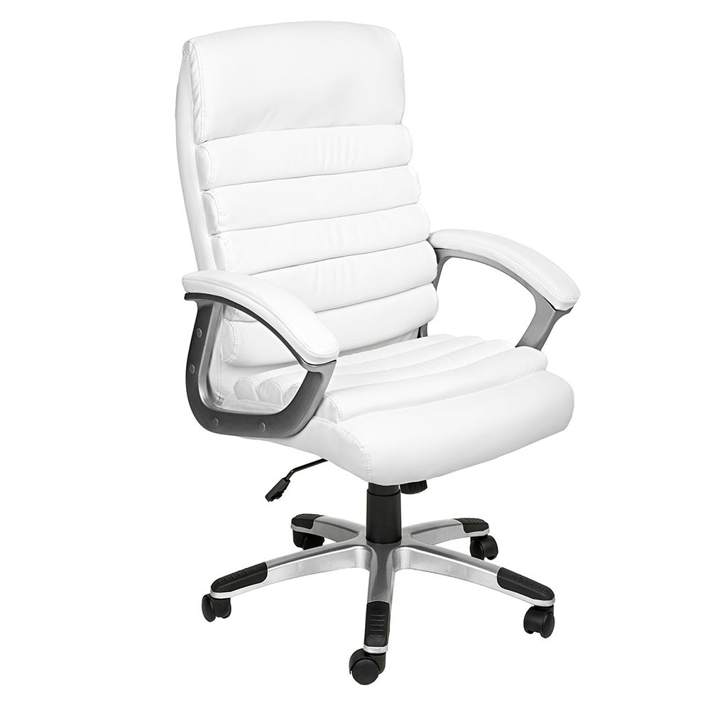Cadeira de escritório Directorial Premium em branco — ergonómica