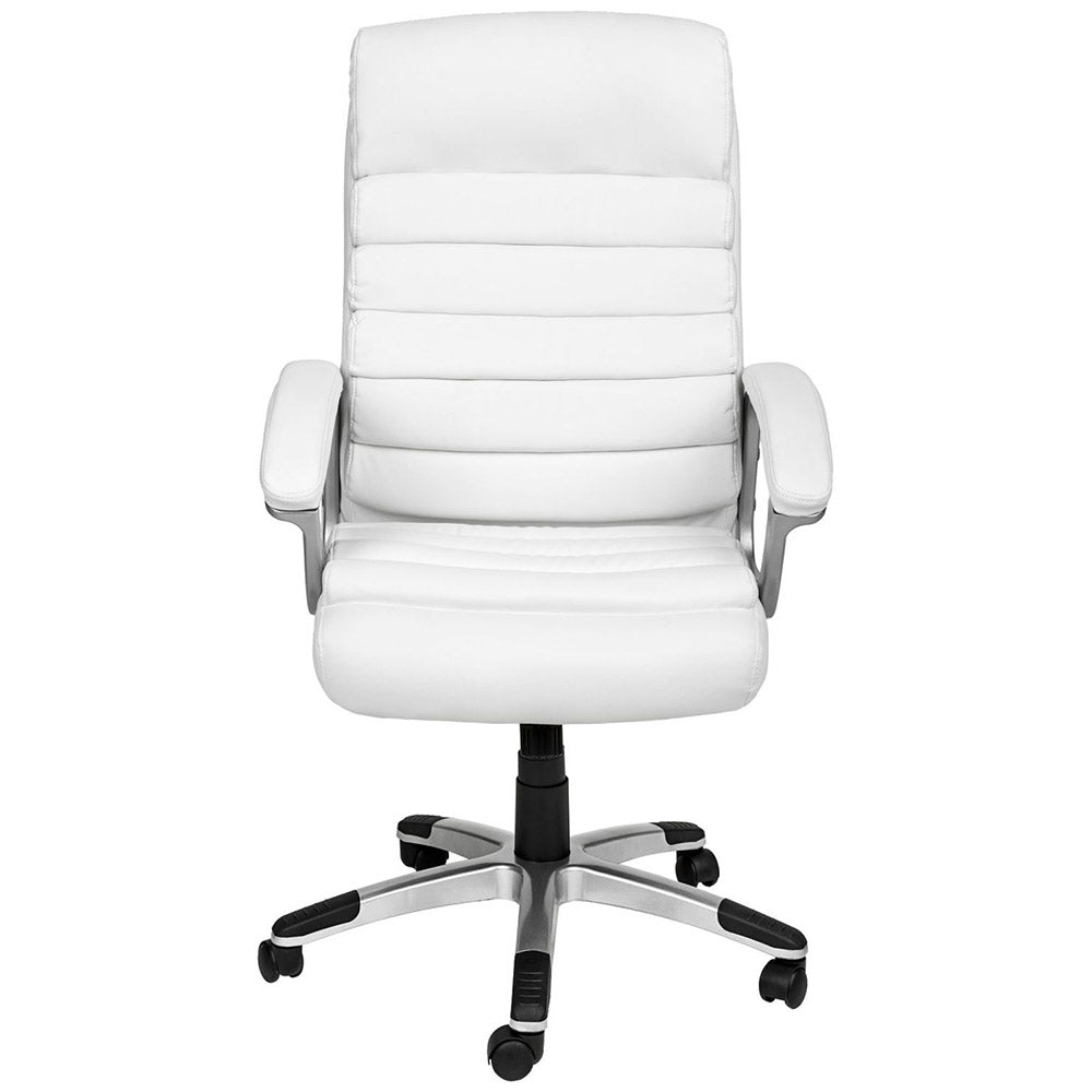 Cadeira escritório Directorial Premium branca — vista lateral